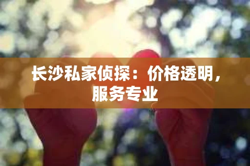 长沙私家侦探：价格透明，服务专业