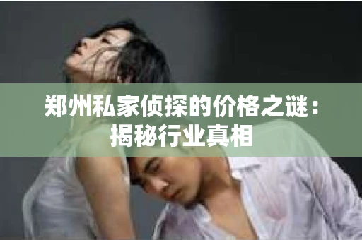 郑州私家侦探的价格之谜：揭秘行业真相