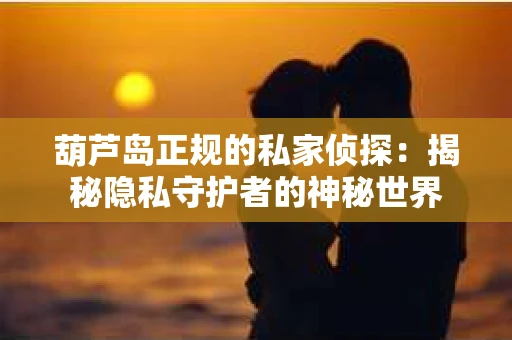 葫芦岛正规的私家侦探：揭秘隐私守护者的神秘世界