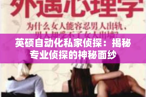 英硕自动化私家侦探：揭秘专业侦探的神秘面纱