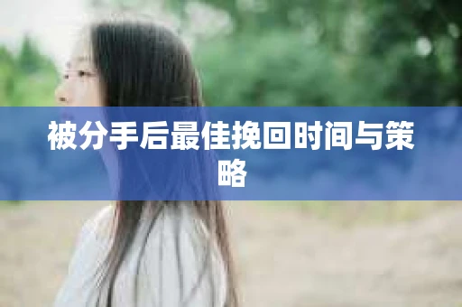 被分手后最佳挽回时间与策略
