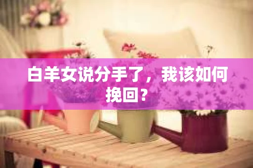 白羊女说分手了，我该如何挽回？